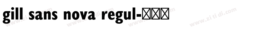 gill sans nova regul字体转换